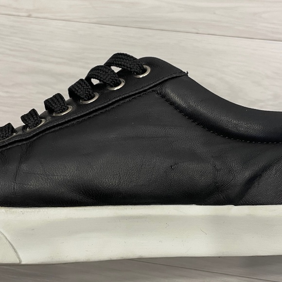 Stuart Weitzman Galaxy Aoki Black Leather Sneakers Size 8 - Picture 14 of 16